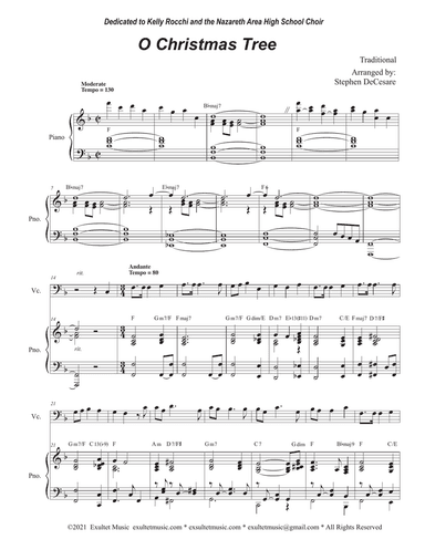 O Christmas Tree (Cello solo and Piano)
