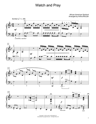 Watch And Pray (arr. Artina McCain)