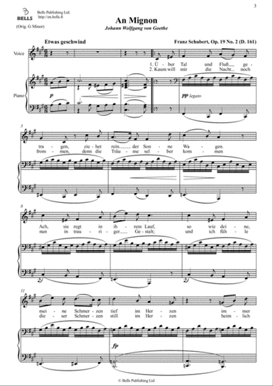 An Mignon, Op. 19 No. 2 (D. 161) (F-sharp minor)