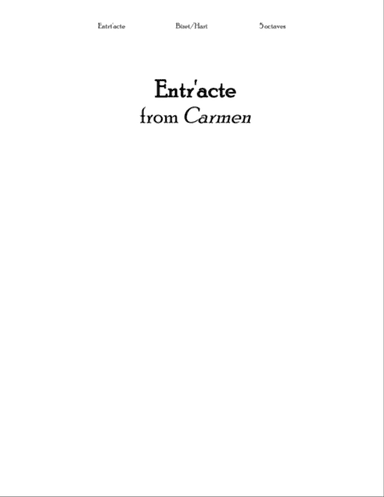Entr'acte from "Carmen"