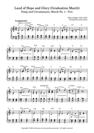 Land of Hope and Glory (Graduation March) - Pomp and Circumstance, March No.1, Trio