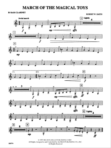 March of the Magical Toys: B-flat Bass Clarinet
