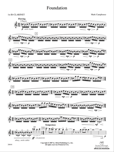 Foundation: 1st B-flat Clarinet