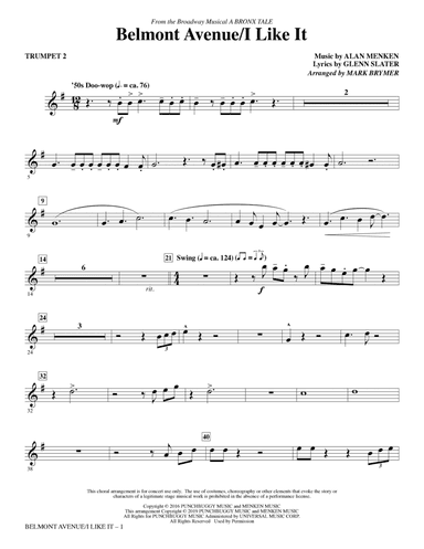 Belmont Avenue/I Like It (from A Bronx Tale) (arr. Mark Brymer) - Trumpet 2