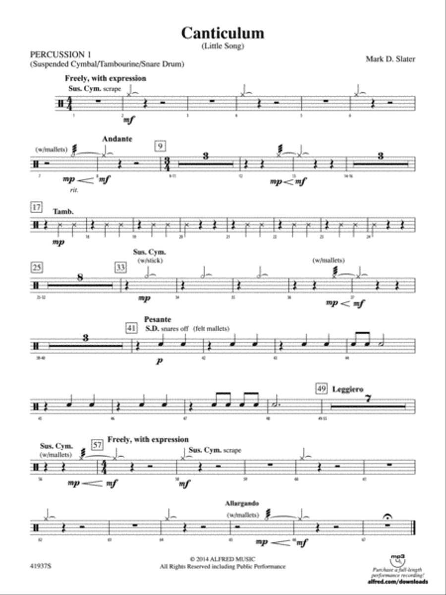 Canticulum: 1st Percussion