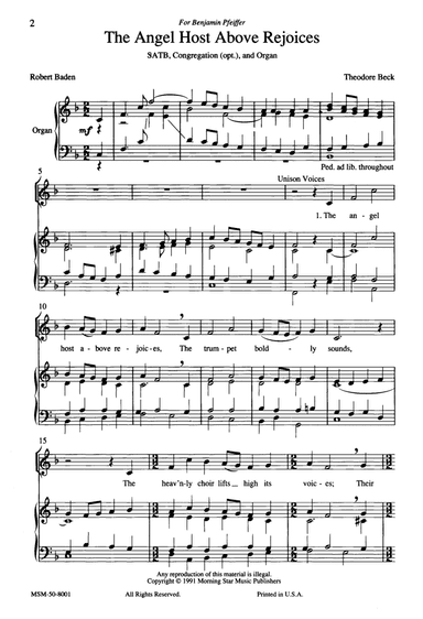 The Angel Host Above Rejoices