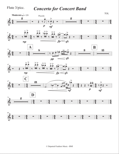 Concerto for Concert Band (2011) Flute 3/piccolo