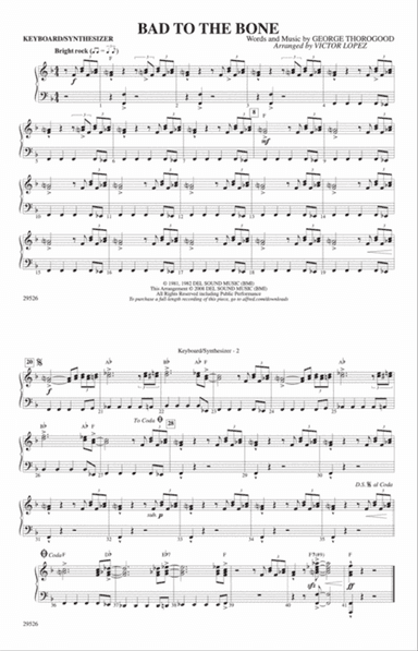 Bad to the Bone: Keyboard/Synthesizer