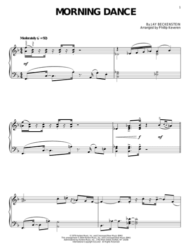 Morning Dance (arr. Phillip Keveren)