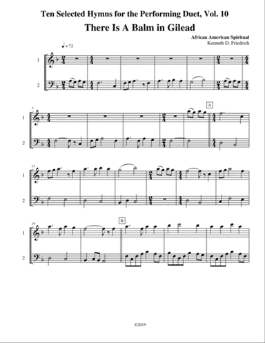 Ten Selected Hymns for the Performing Duet, Vol. 10 - violin and cello