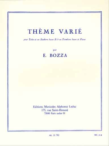 Theme Varie (bass Trombone And Piano)