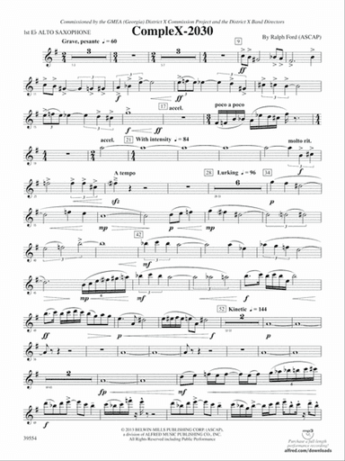 CompleX-2030: E-flat Alto Saxophone