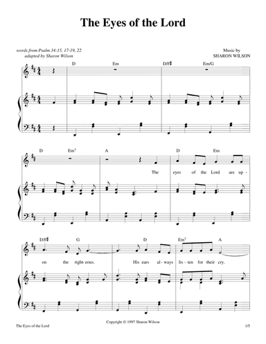 The Eyes of the Lord (Psalm 34)