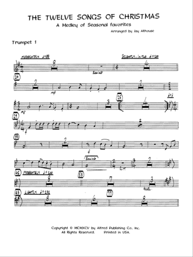 The Twelve Songs of Christmas: 1st B-flat Trumpet