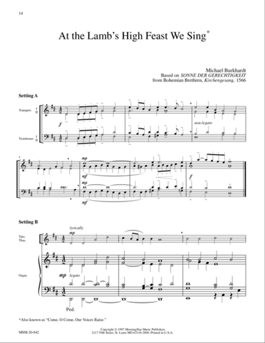 At the Lamb's High Feast We Sing (Sonne der Gerechtigkeit) (Downloadable)