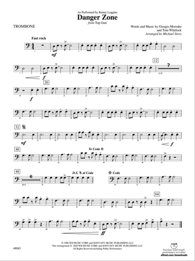 Danger Zone from Top Gun: 1st Trombone