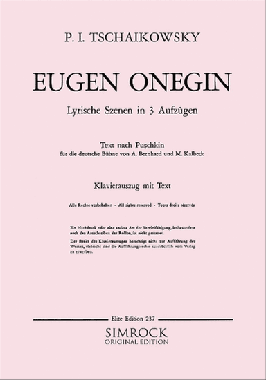 Eugene Onegin op. 24 CW 5