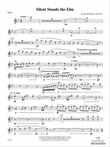 Silent Stands the Elm: Oboe