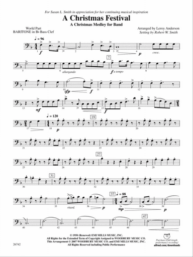 A Christmas Festival: (wp) B-flat Baritone B.C.