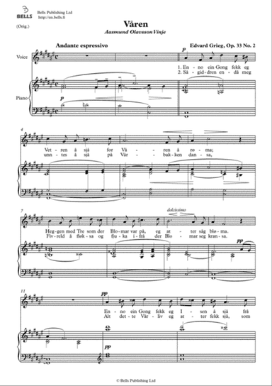 Varen, Op. 33 No. 2 (Original key. F-sharp Major)