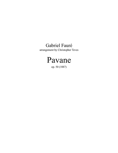 Pavane, op 50, cello and guitar