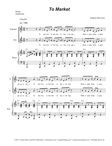 To Market (2-part choir - (SA)