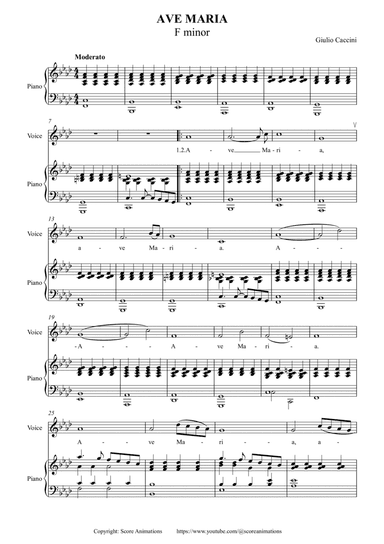 G.CACCINI. Ave Maria in F minor