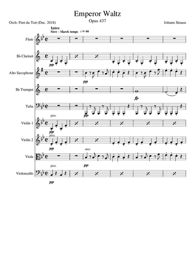 Emperor / Kaiser Waltz, Op. 437 - J Strauss Jr. (Mixed Ensemble)