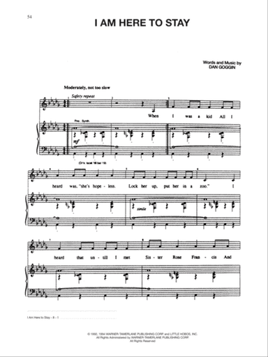 I Am Here to Stay (from Nunsense II)