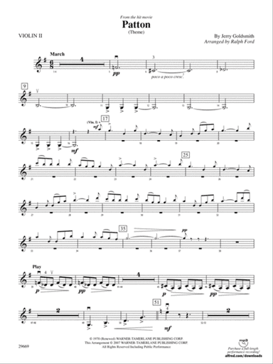 Patton (Theme): 2nd Violin
