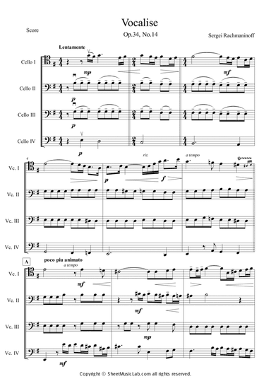 Vocalise Op.34, No.14