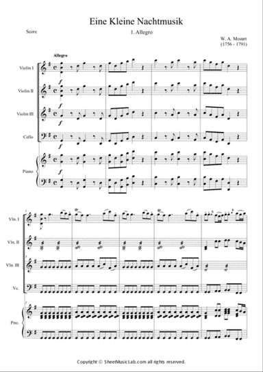 Serenade No.13 "Eine Kleine Nachtmusik" in G major, K.525 1.Allegro