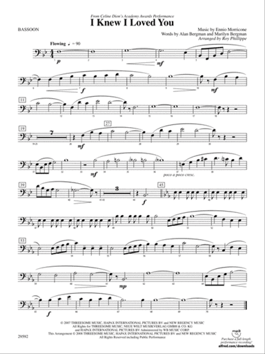 I Knew I Loved You: Bassoon