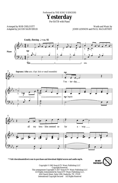 Yesterday (arr. Jacob Narverud)