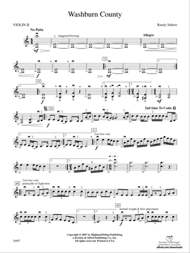 Washburn County: 2nd Violin