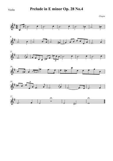 Prelude in E minor Op. 28 No.4 - Chopin