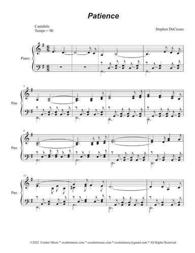 Patience (Piano solo)