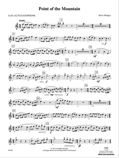 Point of the Mountain: E-flat Alto Saxophone