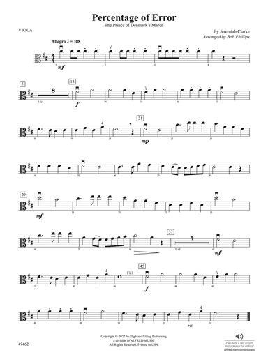 Percentage of Error: Viola