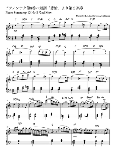 Piano Sonata No. 8 2nd Movement
