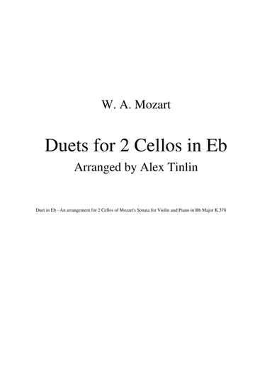 Duet for 2 Cellos in Eb