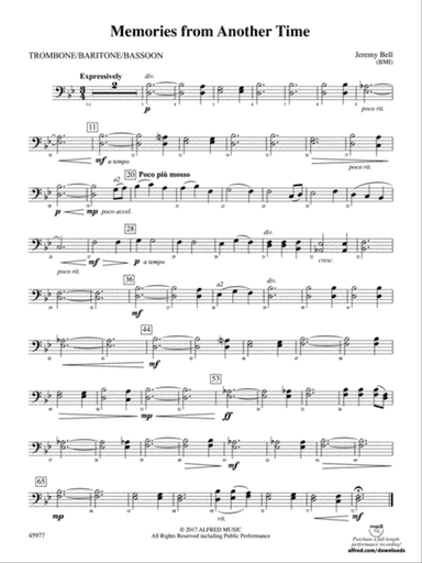 Memories from Another Time: 1st Trombone