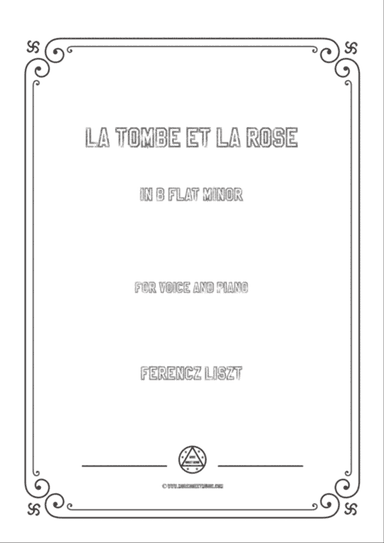 Liszt-La tombe et la rose in b flat minor,for Voice and Piano
