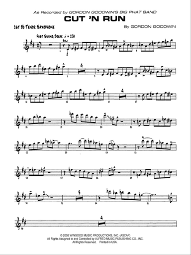 Cut 'n Run: B-flat Tenor Saxophone