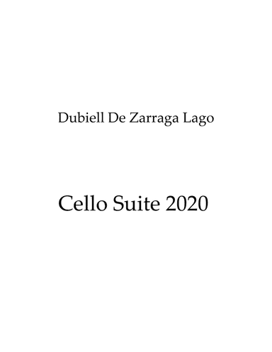 Cello Suite 2020 I Op.146