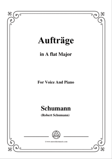 Schumann-Aufträge,in A flat Major,Op.77,No.5,for Voice and Piano