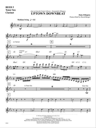 Uptown Downbeat: B-flat Tenor Saxophone
