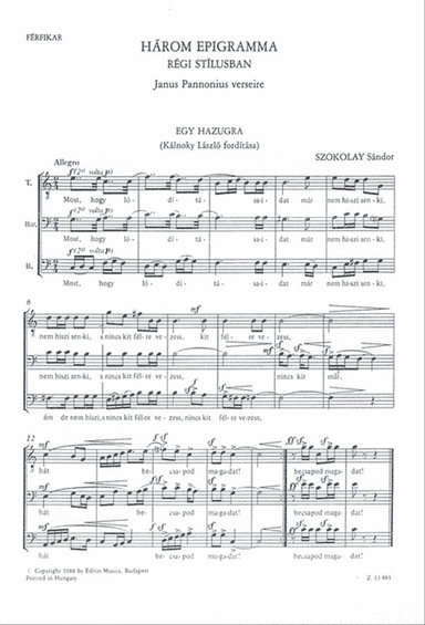 Three Epigrams in Old Style