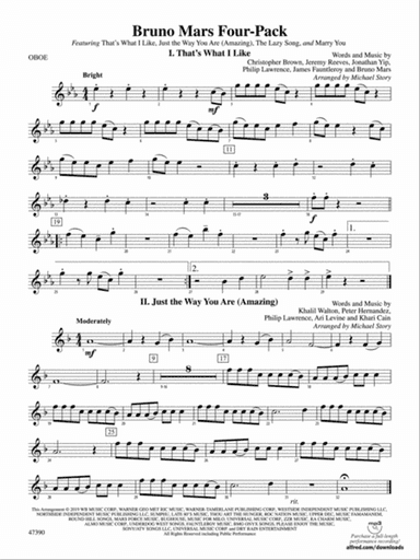 Bruno Mars Four-Pack: Oboe