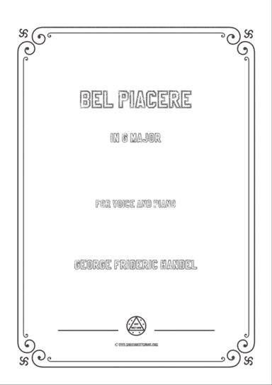 Handel-Bel piacere in G Major,for Voice and Piano